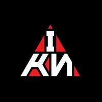 création de logo de lettre triangle ikn avec forme de triangle. monogramme de conception de logo triangle ikn. modèle de logo vectoriel triangle ikn avec couleur rouge. logo triangulaire ikn logo simple, élégant et luxueux.