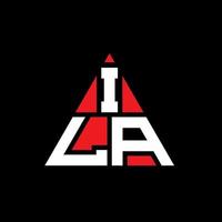 création de logo de lettre triangle ila avec forme de triangle. monogramme de conception de logo triangle ila. modèle de logo vectoriel triangle ila avec couleur rouge. ila logo triangulaire logo simple, élégant et luxueux.