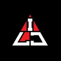 création de logo de lettre triangle ilj avec forme de triangle. monogramme de conception de logo triangle ilj. modèle de logo vectoriel triangle ilj avec couleur rouge. ilj logo triangulaire logo simple, élégant et luxueux.