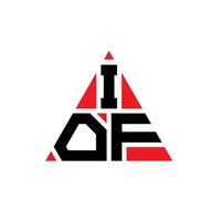 création de logo de lettre triangle iof avec forme de triangle. monogramme de conception de logo triangle iof. modèle de logo vectoriel triangle iof avec couleur rouge. iof logo triangulaire logo simple, élégant et luxueux.