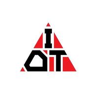 création de logo de lettre triangle iot avec forme de triangle. monogramme de conception de logo triangle iot. modèle de logo vectoriel triangle iot avec couleur rouge. logo triangulaire iot logo simple, élégant et luxueux.