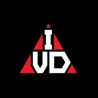création de logo de lettre triangle ivd avec forme de triangle. monogramme de conception de logo triangle ivd. modèle de logo vectoriel triangle ivd avec couleur rouge. logo triangulaire ivd logo simple, élégant et luxueux.