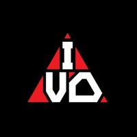 création de logo de lettre triangle ivo avec forme de triangle. monogramme de conception de logo triangle ivo. modèle de logo vectoriel triangle ivo avec couleur rouge. logo triangulaire ivo logo simple, élégant et luxueux.