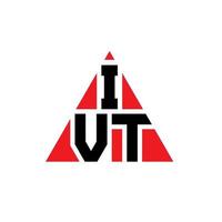 création de logo de lettre triangle ivt avec forme de triangle. monogramme de conception de logo triangle ivt. modèle de logo vectoriel triangle ivt avec couleur rouge. logo triangulaire ivt logo simple, élégant et luxueux.