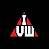 création de logo de lettre triangle ivw avec forme de triangle. monogramme de conception de logo triangle ivw. modèle de logo vectoriel triangle ivw avec couleur rouge. logo triangulaire ivw logo simple, élégant et luxueux.