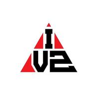 création de logo de lettre triangle ivz avec forme de triangle. monogramme de conception de logo triangle ivz. modèle de logo vectoriel triangle ivz avec couleur rouge. logo triangulaire ivz logo simple, élégant et luxueux.