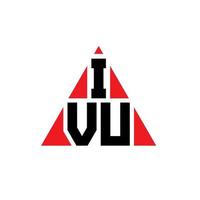 création de logo de lettre triangle ivu avec forme de triangle. monogramme de conception de logo triangle ivu. modèle de logo vectoriel triangle ivu avec couleur rouge. logo triangulaire ivu logo simple, élégant et luxueux.