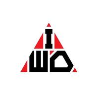 création de logo de lettre triangle iwo avec forme de triangle. monogramme de conception de logo triangle iwo. modèle de logo vectoriel triangle iwo avec couleur rouge. iwo logo triangulaire logo simple, élégant et luxueux.