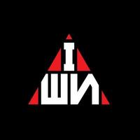 création de logo de lettre triangle iwn avec forme de triangle. monogramme de conception de logo triangle iwn. modèle de logo vectoriel triangle iwn avec couleur rouge. iwn logo triangulaire logo simple, élégant et luxueux.