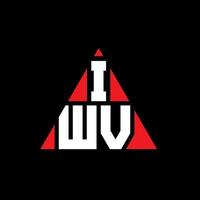 création de logo de lettre triangle iwv avec forme de triangle. monogramme de conception de logo triangle iwv. modèle de logo vectoriel triangle iwv avec couleur rouge. iwv logo triangulaire logo simple, élégant et luxueux.