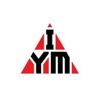 création de logo de lettre triangle iym avec forme de triangle. monogramme de conception de logo triangle iym. modèle de logo vectoriel triangle iym avec couleur rouge. iym logo triangulaire logo simple, élégant et luxueux.