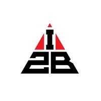 création de logo de lettre triangle izb avec forme de triangle. monogramme de conception de logo triangle izb. modèle de logo vectoriel triangle izb avec couleur rouge. logo triangulaire izb logo simple, élégant et luxueux.