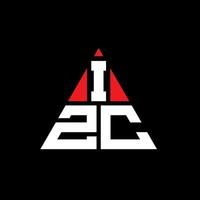 création de logo de lettre triangle izc avec forme de triangle. monogramme de conception de logo triangle izc. modèle de logo vectoriel triangle izc avec couleur rouge. logo triangulaire izc logo simple, élégant et luxueux.