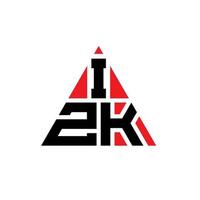 création de logo de lettre triangle izk avec forme de triangle. monogramme de conception de logo triangle izk. modèle de logo vectoriel triangle izk avec couleur rouge. logo triangulaire izk logo simple, élégant et luxueux.