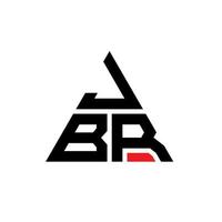 création de logo de lettre triangle jbr avec forme de triangle. monogramme de conception de logo triangle jbr. modèle de logo vectoriel triangle jbr avec couleur rouge. logo triangulaire jbr logo simple, élégant et luxueux.