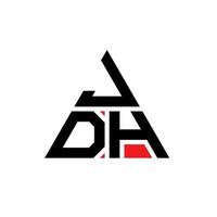 création de logo de lettre triangle jdh avec forme de triangle. monogramme de conception de logo triangle jdh. modèle de logo vectoriel triangle jdh avec couleur rouge. logo triangulaire jdh logo simple, élégant et luxueux.