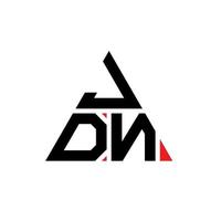 création de logo de lettre triangle jdn avec forme de triangle. monogramme de conception de logo jdn triangle. modèle de logo vectoriel triangle jdn avec couleur rouge. logo triangulaire jdn logo simple, élégant et luxueux.