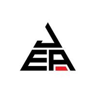 création de logo de lettre triangle jea avec forme de triangle. monogramme de conception de logo triangle jea. modèle de logo vectoriel triangle jea avec couleur rouge. jea logo triangulaire logo simple, élégant et luxueux.