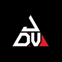 création de logo de lettre triangle jdv avec forme de triangle. monogramme de conception de logo triangle jdv. modèle de logo vectoriel triangle jdv avec couleur rouge. logo triangulaire jdv logo simple, élégant et luxueux.