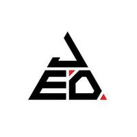 création de logo de lettre triangle jeo avec forme de triangle. monogramme de conception de logo triangle jeo. modèle de logo vectoriel triangle jeo avec couleur rouge. logo triangulaire jeo logo simple, élégant et luxueux.