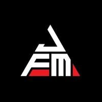 création de logo de lettre triangle jfm avec forme de triangle. monogramme de conception de logo triangle jfm. modèle de logo vectoriel triangle jfm avec couleur rouge. logo triangulaire jfm logo simple, élégant et luxueux.