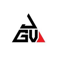 création de logo de lettre triangle jgv avec forme de triangle. monogramme de conception de logo triangle jgv. modèle de logo vectoriel triangle jgv avec couleur rouge. logo triangulaire jgv logo simple, élégant et luxueux.