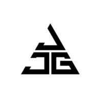 création de logo de lettre triangle jjg avec forme de triangle. monogramme de conception de logo triangle jjg. modèle de logo vectoriel triangle jjg avec couleur rouge. logo triangulaire jjg logo simple, élégant et luxueux.