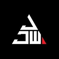 création de logo de lettre triangle jjw avec forme de triangle. monogramme de conception de logo triangle jjw. modèle de logo vectoriel triangle jjw avec couleur rouge. logo triangulaire jjw logo simple, élégant et luxueux.