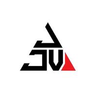 création de logo de lettre triangle jjv avec forme de triangle. monogramme de conception de logo triangle jjv. modèle de logo vectoriel triangle jjv avec couleur rouge. logo triangulaire jjv logo simple, élégant et luxueux.