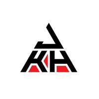 création de logo de lettre triangle jkh avec forme de triangle. monogramme de conception de logo triangle jkh. modèle de logo vectoriel triangle jkh avec couleur rouge. logo triangulaire jkh logo simple, élégant et luxueux.