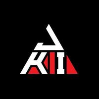 création de logo de lettre triangle jki avec forme de triangle. monogramme de conception de logo triangle jki. modèle de logo vectoriel triangle jki avec couleur rouge. logo triangulaire jki logo simple, élégant et luxueux.