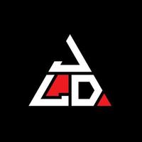 création de logo de lettre triangle jld avec forme de triangle. monogramme de conception de logo triangle jld. modèle de logo vectoriel triangle jld avec couleur rouge. logo triangulaire jld logo simple, élégant et luxueux.