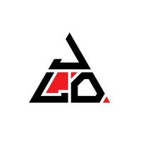 création de logo de lettre triangle jlo avec forme de triangle. monogramme de conception de logo triangle jlo. modèle de logo vectoriel triangle jlo avec couleur rouge. logo triangulaire jlo logo simple, élégant et luxueux.