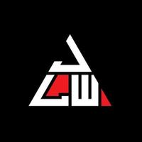 création de logo de lettre triangle jlw avec forme de triangle. monogramme de conception de logo triangle jlw. modèle de logo vectoriel triangle jlw avec couleur rouge. logo triangulaire jlw logo simple, élégant et luxueux.