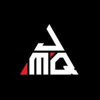 création de logo de lettre triangle jmq avec forme de triangle. monogramme de conception de logo triangle jmq. modèle de logo vectoriel triangle jmq avec couleur rouge. logo triangulaire jmq logo simple, élégant et luxueux.