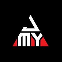 création de logo de lettre triangle jmy avec forme de triangle. monogramme de conception de logo triangle jmy. modèle de logo vectoriel jmy triangle avec couleur rouge. logo triangulaire jmy logo simple, élégant et luxueux.