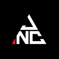 création de logo de lettre triangle jnc avec forme de triangle. monogramme de conception de logo triangle jnc. modèle de logo vectoriel triangle jnc avec couleur rouge. logo triangulaire jnc logo simple, élégant et luxueux.