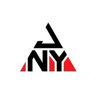 création de logo de lettre triangle jny avec forme de triangle. monogramme de conception de logo jny triangle. modèle de logo vectoriel jny triangle avec couleur rouge. logo triangulaire jny logo simple, élégant et luxueux.