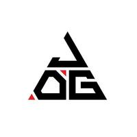 création de logo de lettre de triangle de jogging avec forme de triangle. monogramme de conception de logo de triangle de jogging. modèle de logo vectoriel triangle de jogging avec couleur rouge. jog logo triangulaire logo simple, élégant et luxueux.