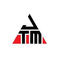 création de logo de lettre triangle jtm avec forme de triangle. monogramme de conception de logo triangle jtm. modèle de logo vectoriel triangle jtm avec couleur rouge. logo triangulaire jtm logo simple, élégant et luxueux.