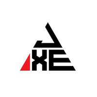 création de logo de lettre triangle jxe avec forme de triangle. monogramme de conception de logo triangle jxe. modèle de logo vectoriel triangle jxe avec couleur rouge. logo triangulaire jxe logo simple, élégant et luxueux.