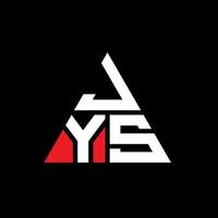 création de logo de lettre triangle jys avec forme de triangle. monogramme de conception de logo triangle jys. modèle de logo vectoriel triangle jys avec couleur rouge. logo triangulaire jys logo simple, élégant et luxueux.