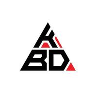 création de logo de lettre triangle kbd avec forme de triangle. monogramme de conception de logo triangle kbd. modèle de logo vectoriel triangle kbd avec couleur rouge. logo triangulaire kbd logo simple, élégant et luxueux.