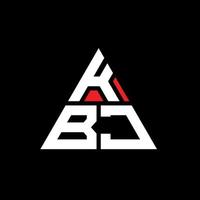 création de logo de lettre triangle kbj avec forme de triangle. monogramme de conception de logo triangle kbj. modèle de logo vectoriel triangle kbj avec couleur rouge. logo triangulaire kbj logo simple, élégant et luxueux.