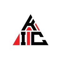 création de logo de lettre triangle kic avec forme de triangle. monogramme de conception de logo triangle kic. modèle de logo vectoriel triangle kic avec couleur rouge. logo triangulaire kic logo simple, élégant et luxueux.