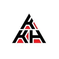 création de logo de lettre triangle kkh avec forme de triangle. monogramme de conception de logo triangle kkh. modèle de logo vectoriel triangle kkh avec couleur rouge. logo triangulaire kkh logo simple, élégant et luxueux.