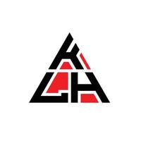 création de logo de lettre triangle klh avec forme de triangle. monogramme de conception de logo triangle klh. modèle de logo vectoriel triangle klh avec couleur rouge. logo triangulaire klh logo simple, élégant et luxueux.