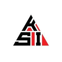 création de logo de lettre ksi triangle avec forme de triangle. monogramme de conception de logo triangle ksi. modèle de logo vectoriel triangle ksi avec couleur rouge. logo triangulaire ksi logo simple, élégant et luxueux.