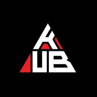 création de logo de lettre triangle kub avec forme de triangle. monogramme de conception de logo triangle kub. modèle de logo vectoriel triangle kub avec couleur rouge. kub logo triangulaire logo simple, élégant et luxueux.