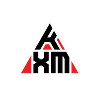 création de logo de lettre triangle kxm avec forme de triangle. monogramme de conception de logo triangle kxm. modèle de logo vectoriel triangle kxm avec couleur rouge. logo triangulaire kxm logo simple, élégant et luxueux.